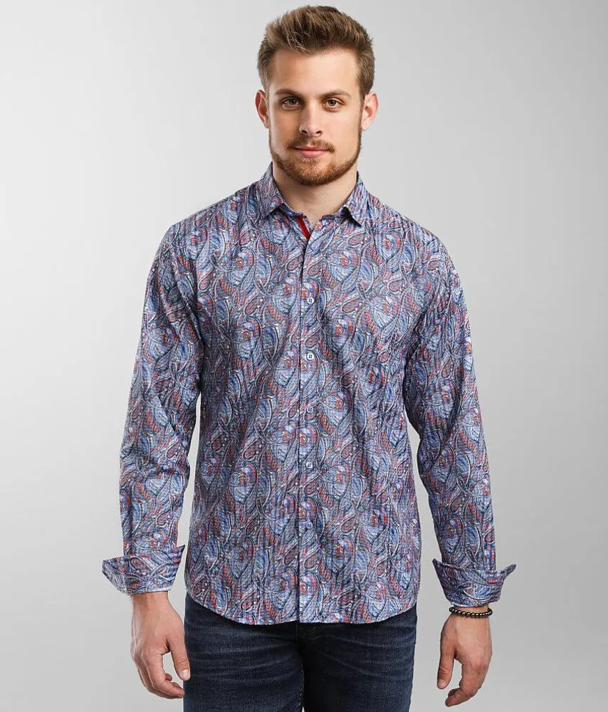 Eight X Paisley Striped Shirt