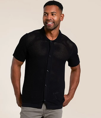Solid Open Weave Shirt