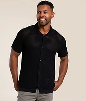 Solid Open Weave Shirt