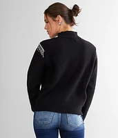 Rhinestone Fringe Sweater