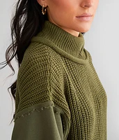 Ribbed Knit Cropped Sweater