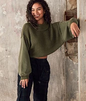 Ribbed Knit Cropped Sweater