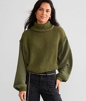 Ribbed Knit Cropped Sweater