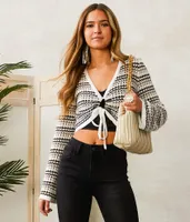 Emory Park Mixed Stripe Cardigan Sweater