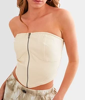 Corset Denim Tube Top