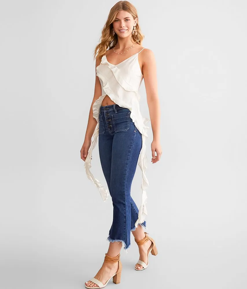 Chiffon Fringe Tank Top