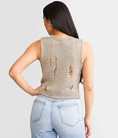 Metallic Sweater Vest