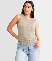 Metallic Sweater Vest