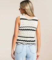 Striped Crochet Tank Top