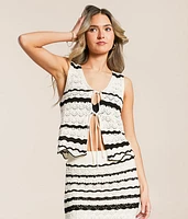 Striped Crochet Tank Top