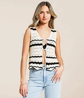 Striped Crochet Tank Top