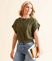 Emory Park Cropped Cable Knit Sweater