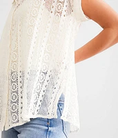En Crème Crochet Blouse