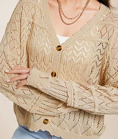 Pointelle Cardigan Sweater