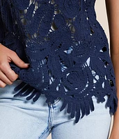 Crochet Fringe Tank Top
