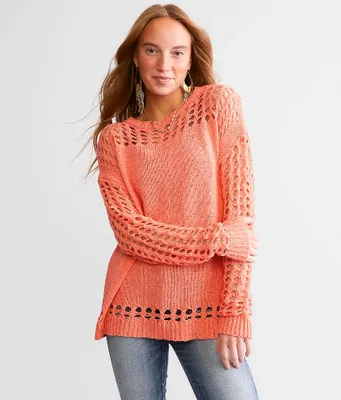 Daytrip Pointelle Knit Sweater