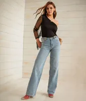 Sterling & Stitch Ultra High Rise Wide Leg Jean