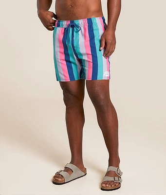 Resort Striped Stretch Swim Trunks
