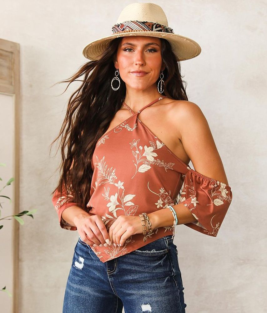 Willow & Root Cold Shoulder Top