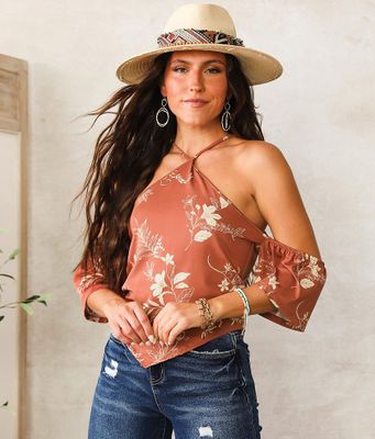 Willow & Root Cold Shoulder Top