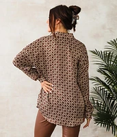 Geo Satin Blouse