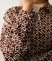 Geo Satin Blouse