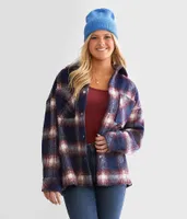 Willow & Root Brushed Plaid Shacket