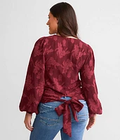 Floral Jacquard Top