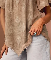 Embroidered Hanky Top