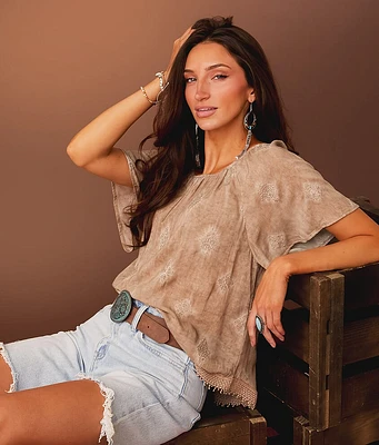 Embroidered Hanky Top