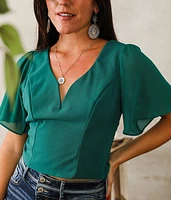 Sweetheart V-Wire Cropped Top