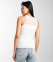 Pieced Mesh Tank Top