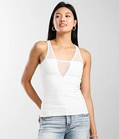 Pieced Mesh Tank Top