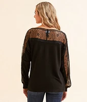Pieced Eyelash Lace Top