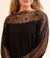 Pieced Eyelash Lace Top