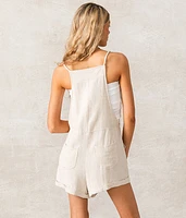 Linen Blend Overall Short
