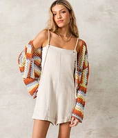 Linen Blend Overall Short