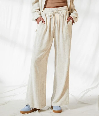 BKE Resort Wide Leg Linen Blend Pant