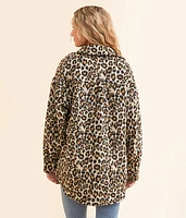 Faux Fur Cheetah Shacket