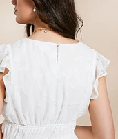 Floral Jacquard Romper