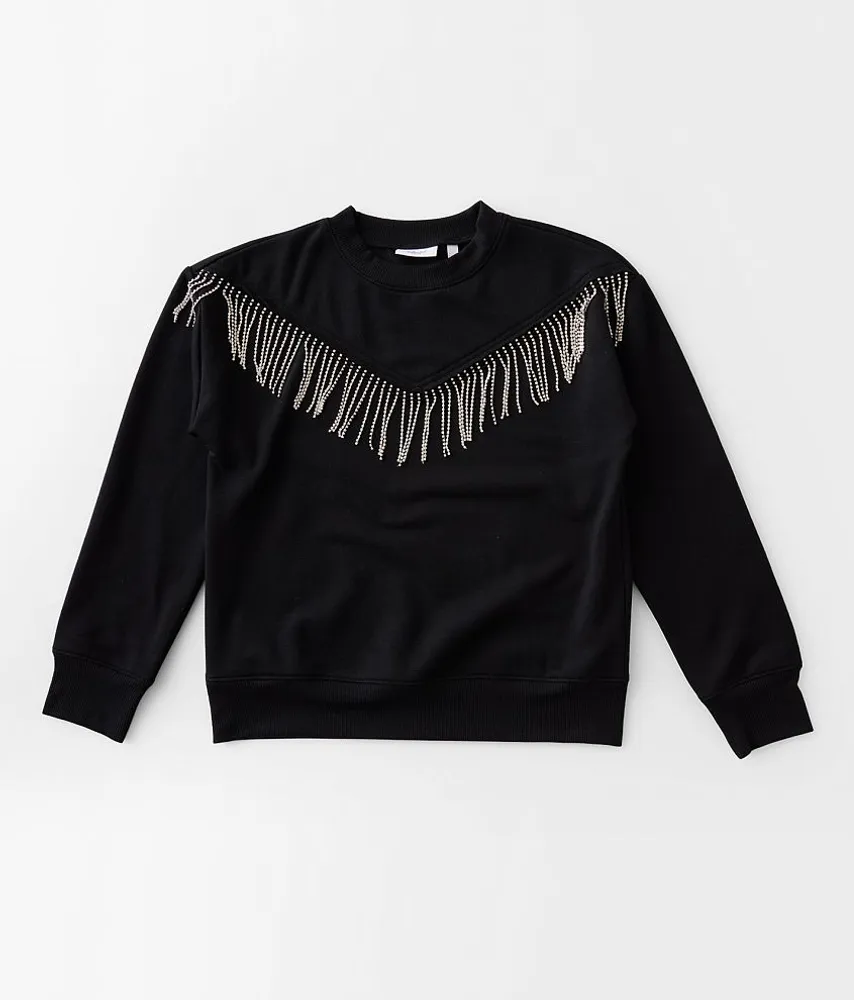 Girls - Willow & Root Rhinestone Fringe Pullover