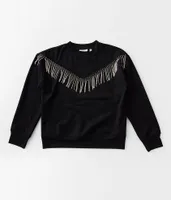 Girls - Willow & Root Rhinestone Fringe Pullover