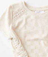 Girls - Checkered Crochet Top