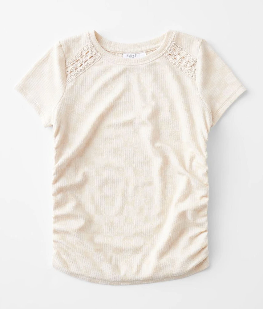 Girls - Checkered Crochet Top