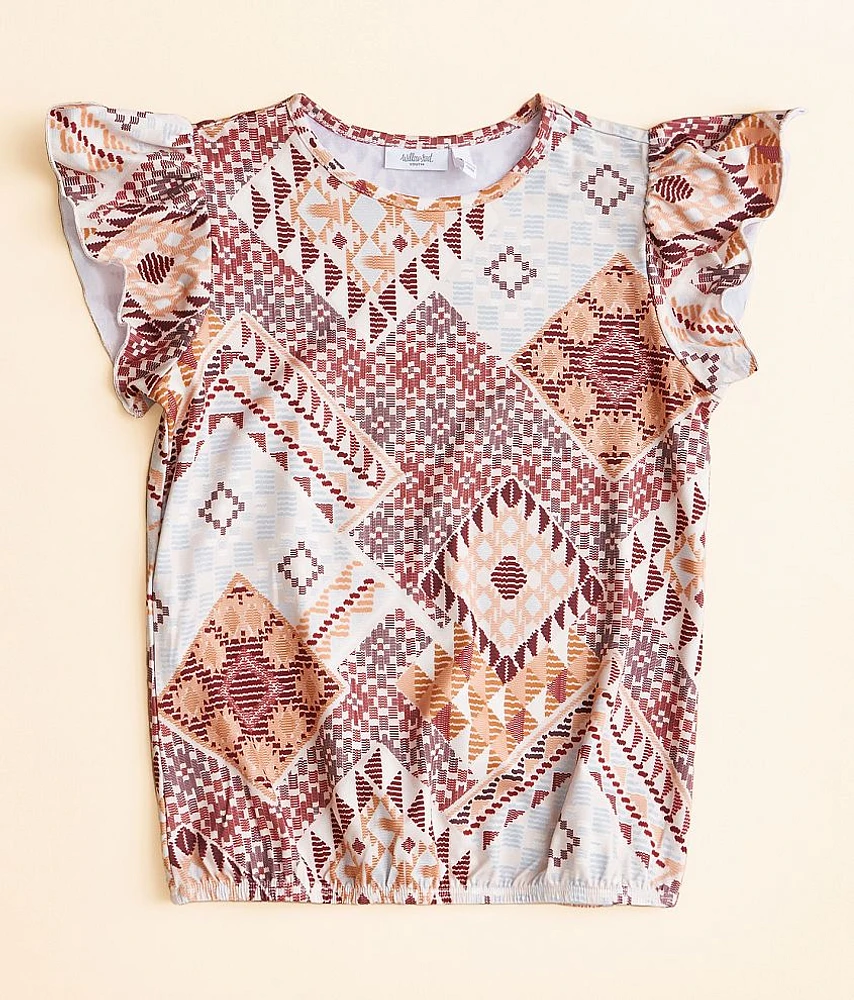 Girls - Willow & Root Ruffle Knit Top