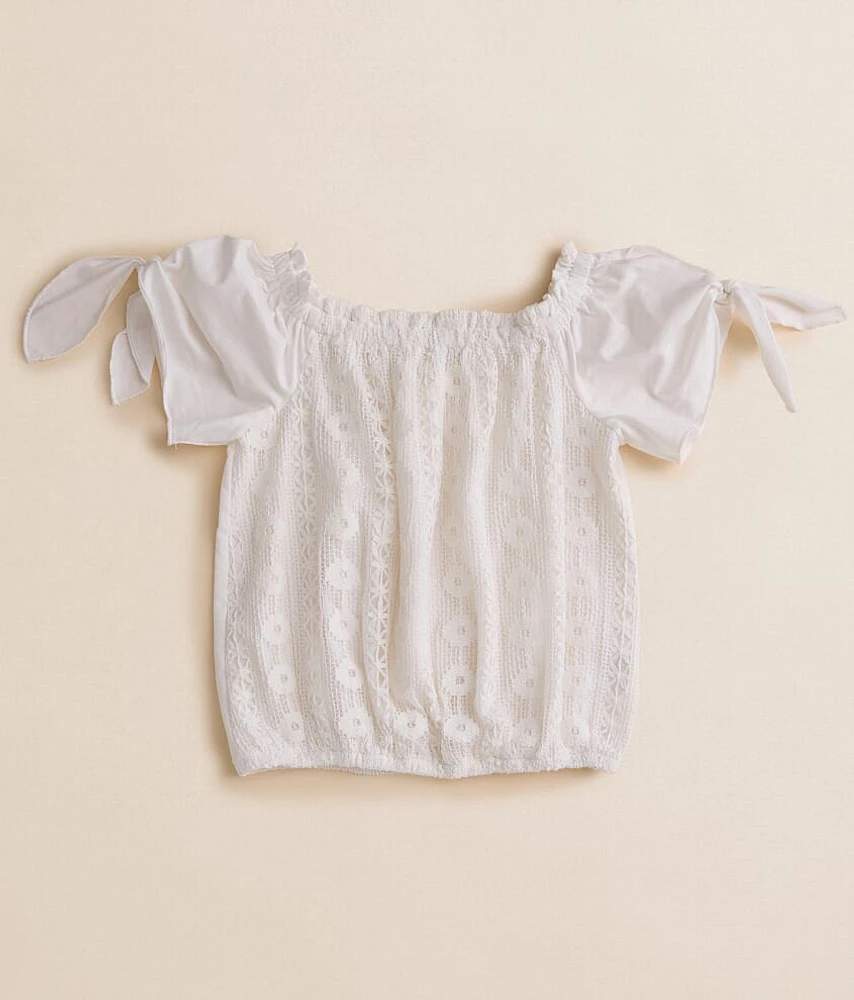 Girls - Crochet Off The Shoulder Top