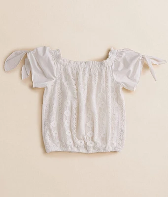 Girls - Crochet Off The Shoulder Top