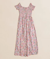 Girls - Floral Maxi Romper