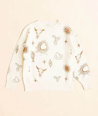 Girls - Modish Rebel Western Icon Sweater