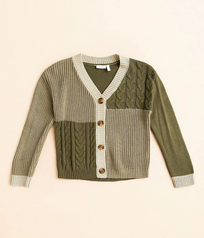 Girls - Willow & Root Cable Knit Cardigan Sweater